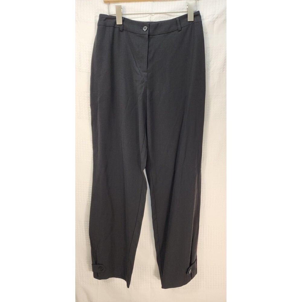 Elizabeth and James Pants Womens Medium Black Duo Pocket Utility Crop Button